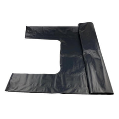 Sacchetti resistenti (10 pezzi), chiusura con manici, sacchetti per rifiuti neri con manico, 125 L, per cucina, casa, officina, garage, giardino