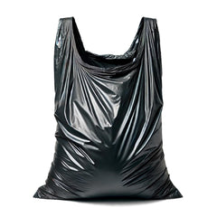 Sacchetti resistenti (10 pezzi), chiusura con manici, sacchetti per rifiuti neri con manico, 160 L, per cucina, casa, officina, garage, giardino