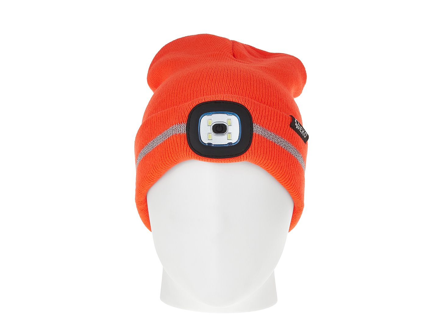 Berretti riflettenti cappello invernale lavorato a maglia termico ad alta visibilità di sicurezza con striscia riflettente e luce-lampada frontale LED ricaricabile usb, adatto per sport da lavoro all'aperto, unisex