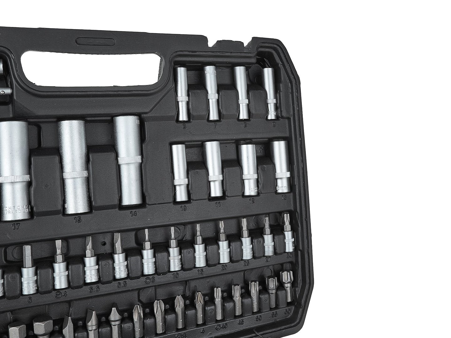 Valigetta utensili professionale 108 pezzi, serie di chiavi a bussola in Cr-V, torx cricchetti, prolunghe, kit attrezzi per auto, officina fai-da-te con attacchi 1/2" e 1/4", Geko