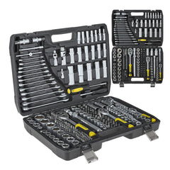 Valigetta utensili professionale 216 pezzi, serie di chiavi a bussola in Cr-V, con cricchetti, prolunghe, kit attrezzi per auto, officina fai-da-te con attacchi 1/4