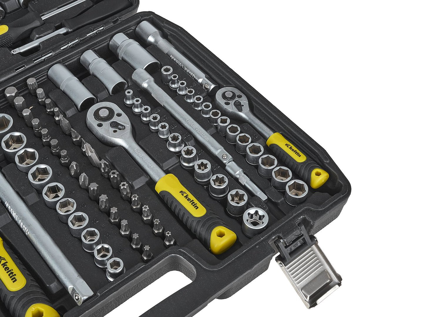 Valigetta utensili professionale 216 pezzi, serie di chiavi a bussola in Cr-V, con cricchetti, prolunghe, kit attrezzi per auto, officina fai-da-te con attacchi 1/4" 3/8" 1/2", Geko