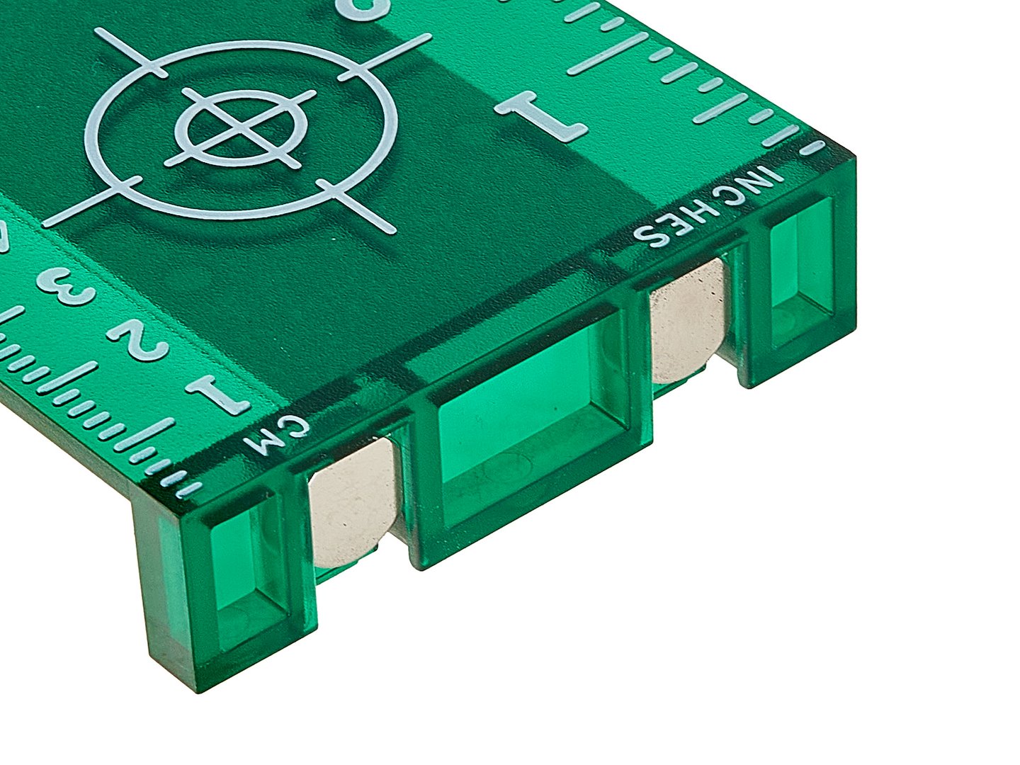 Piastra bersaglio verde riflettente con magneti e scala,livella laser, bersaglio magnetico,