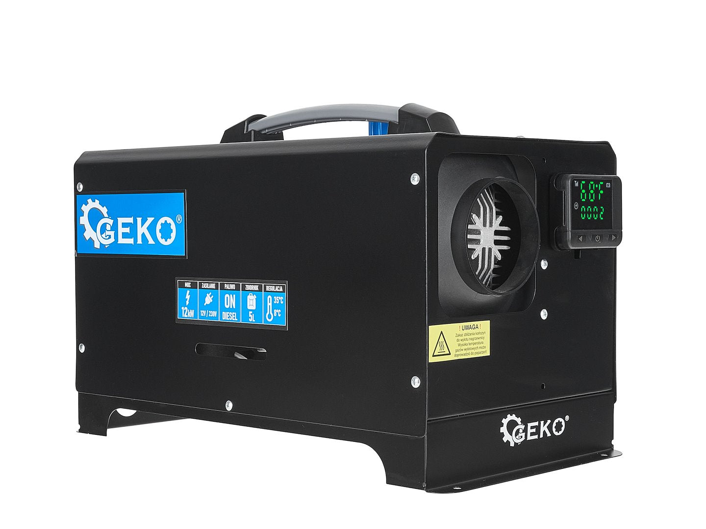 Riscaldatore a gasolio portatile 12v/230v 12kw, riscaldatore diesel ,generatore aria calda gasolio per camper, tenda, campeggio, parcheggio, dotato di monitor LCD con telecomando