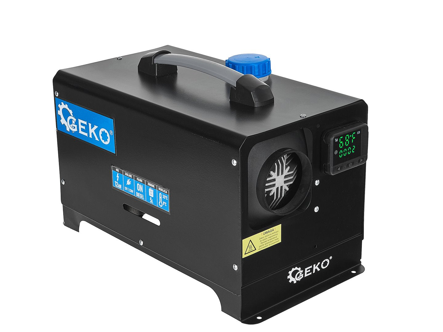Riscaldatore a gasolio portatile 12v/230v 12kw, riscaldatore diesel ,generatore aria calda gasolio per camper, tenda, campeggio, parcheggio, dotato di monitor LCD con telecomando