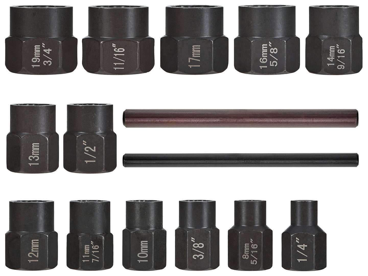 Set di 15 estrattori per viti usurate-rotte, facile da estrarre, 6–19 mm, Geko