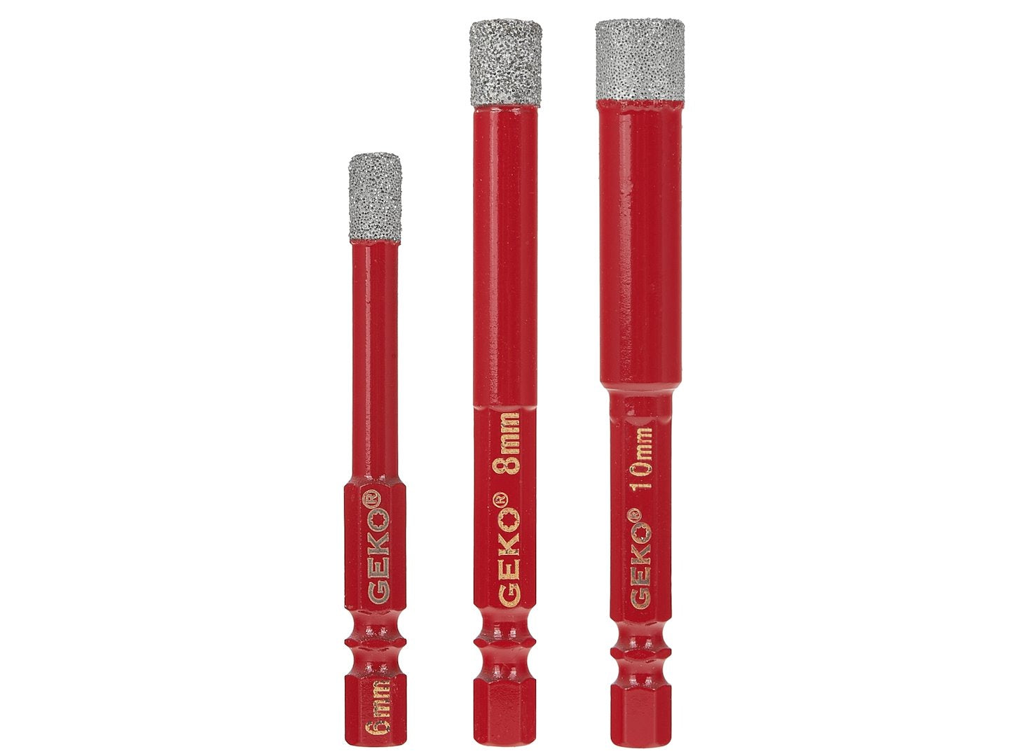 Set di 3 punte trapano diamantate, punte trapano gres piastrelle ceramica professionali, foretto diamantato per trapano,  6-10 mm