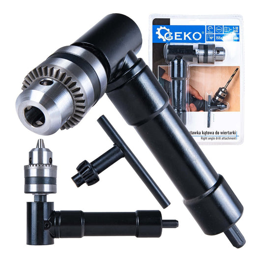 Adattatore-convertitore attacco per trapano angolare e avvitatori 1-10 mm geko mandrino per trapano angolo retto a 90 gradi