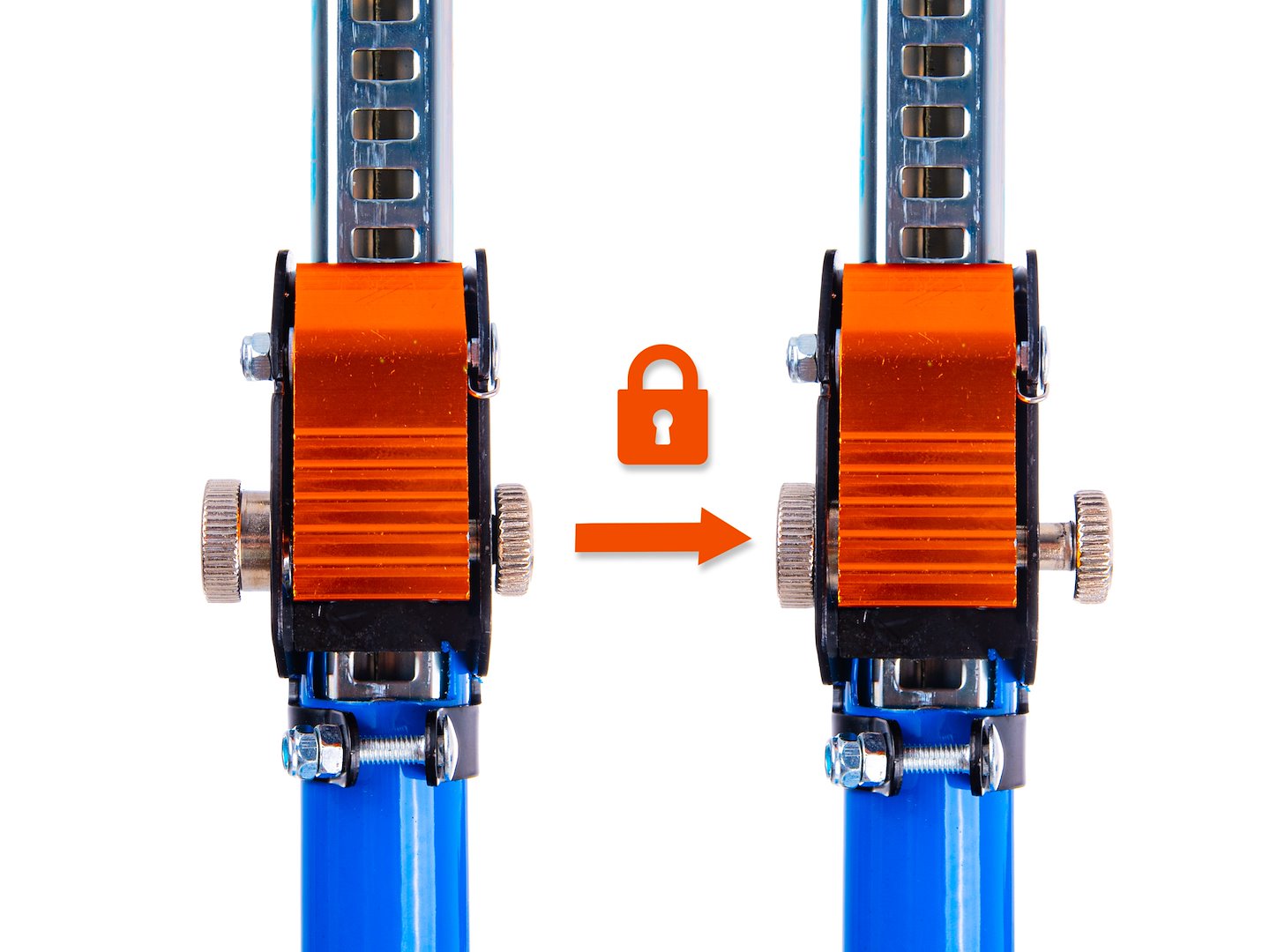 Supporto per montaggio, sostegno a soffitto puntello per solai telescopico di sostegno, per montaggio lastre, lunghezza regolabile 160–290 cm, portata 60 kg, Geko