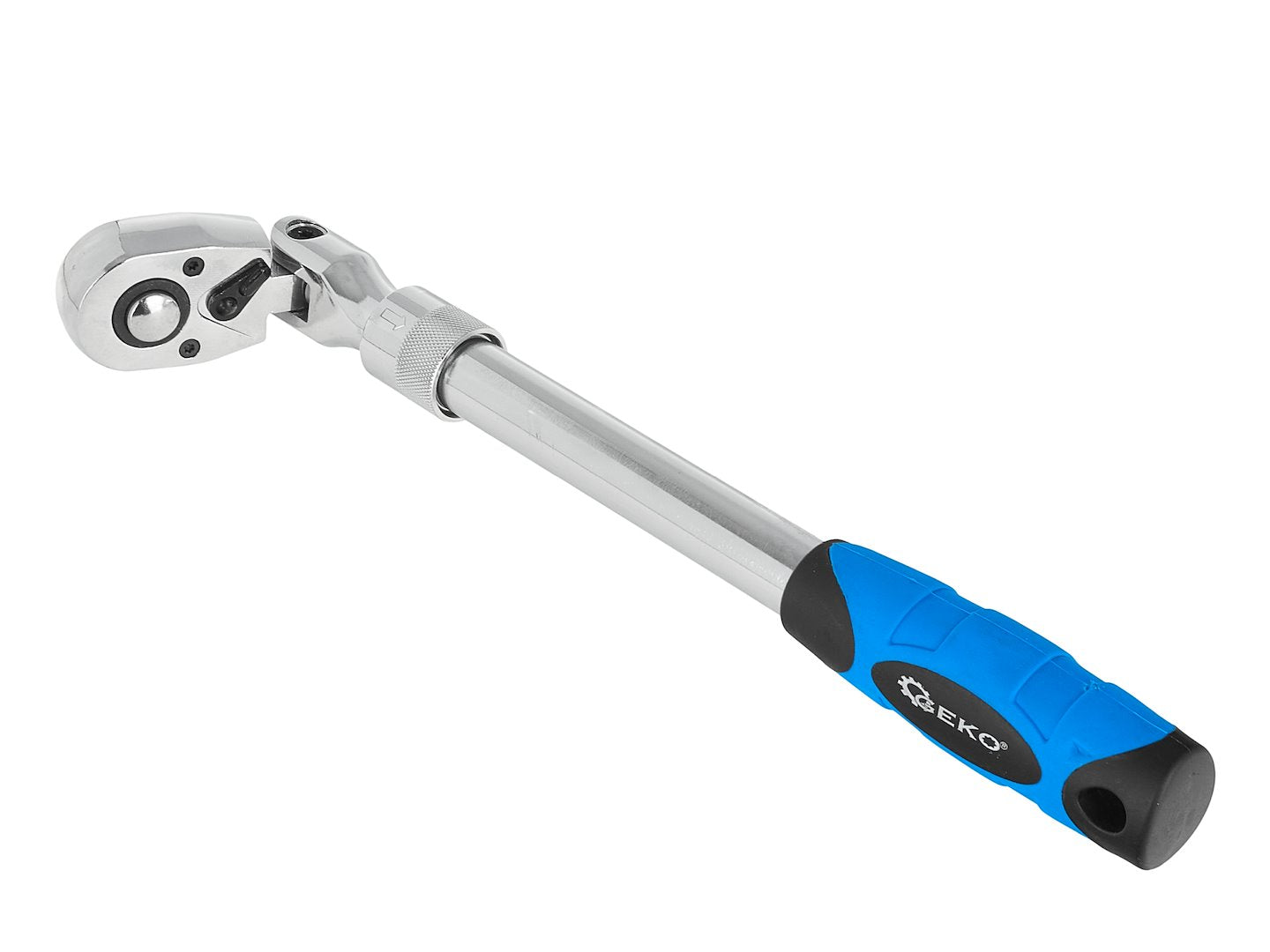 Cricchetto telescopico da 1/2" 370–510 mm, chiave a cricco telescopica con 48 denti, testa snodata, 72T CrV