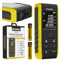 Telemetro laser 2 in 1, 50 m, con sensore angolare, multi-unità, multi-modalità