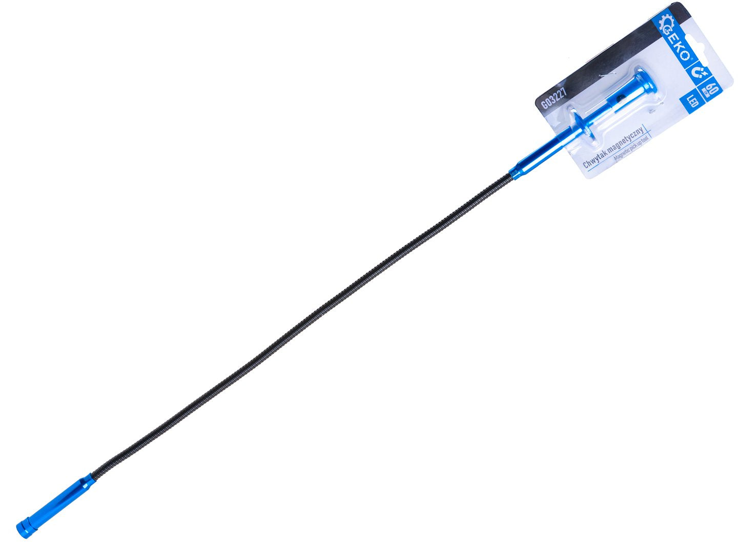 Strumento magnetico flessibile per raccogliere oggetti di ferro, strumento magnetico flessibile per la raccolta di piccole parti, raccoglitore di oggetti metallici, ideale per garage, auto e fai da te, a 4 artigli e LED, acciaio Cr-V e alluminio