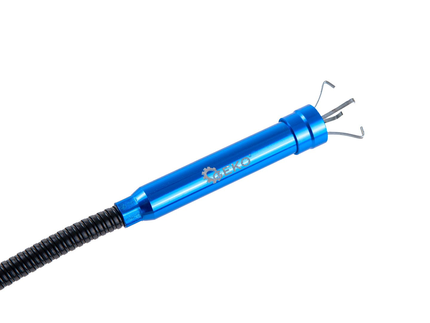 Strumento magnetico flessibile per raccogliere oggetti di ferro, strumento magnetico flessibile per la raccolta di piccole parti, raccoglitore di oggetti metallici, ideale per garage, auto e fai da te, a 4 artigli e LED, acciaio Cr-V e alluminio