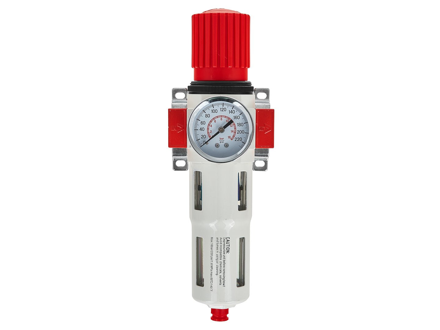 Filtro aria con regolatore di pressione del separatore d'acqua, regolatore del compressore d'aria con valvola di riduzione della pressione e manometro, accessorio per utensili pneumatici, 1/2 Tvardy