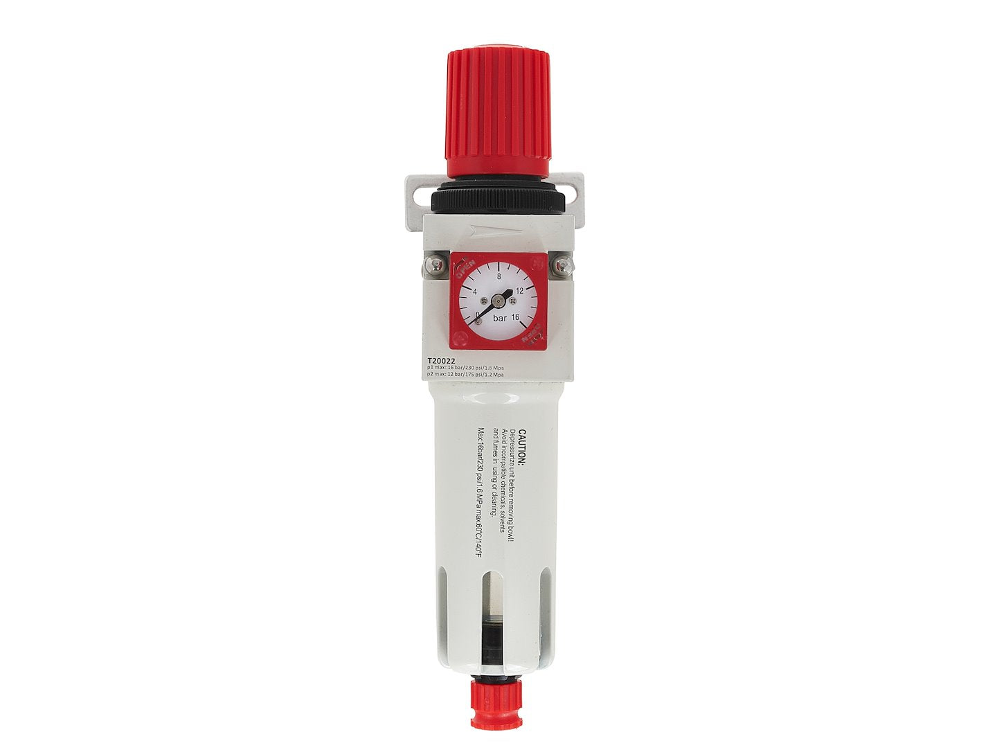 Filtro aria con regolatore di pressione del separatore d'acqua, regolatore del compressore d'aria con valvola di riduzione della pressione e manometro, accessorio per utensili pneumatici, 1/4 Tvardy