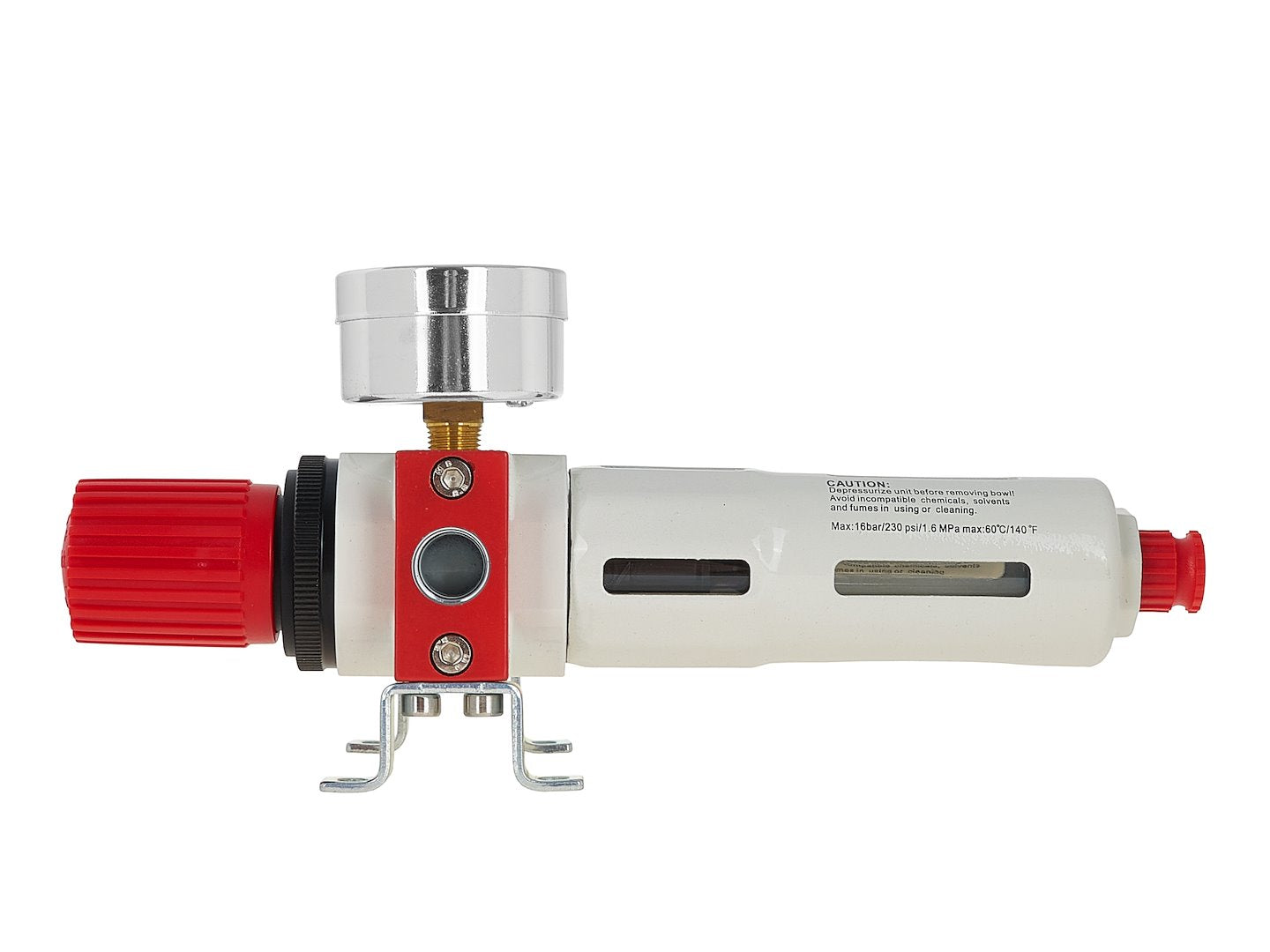 Separatore d'acqua e olio ad aria compressa, riduttore di pressione per compressore, filtro regolatore aria con manometro 1/4 " Tvardy