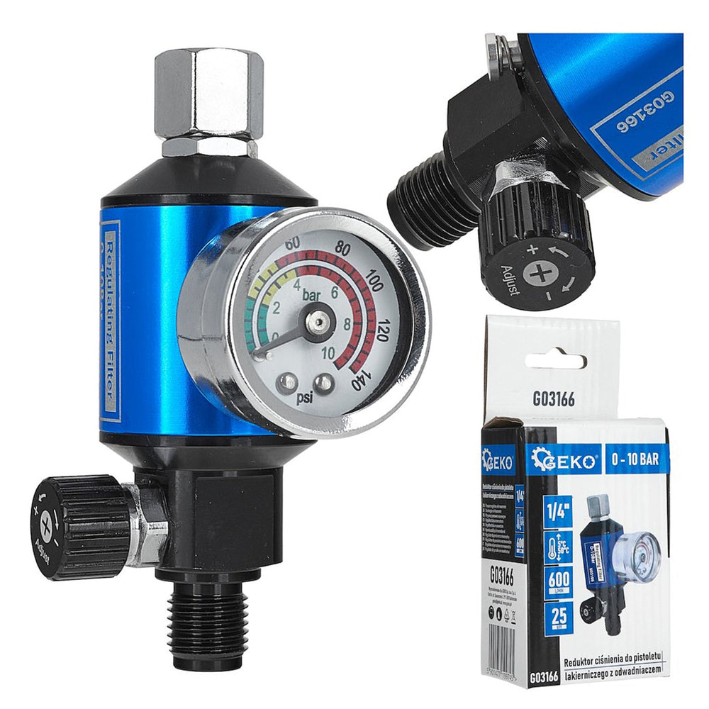 Manometro regolatore aria con separatore olio/acqua, strumento filtro per pistola per verniciatura a spruzzo 1/4''