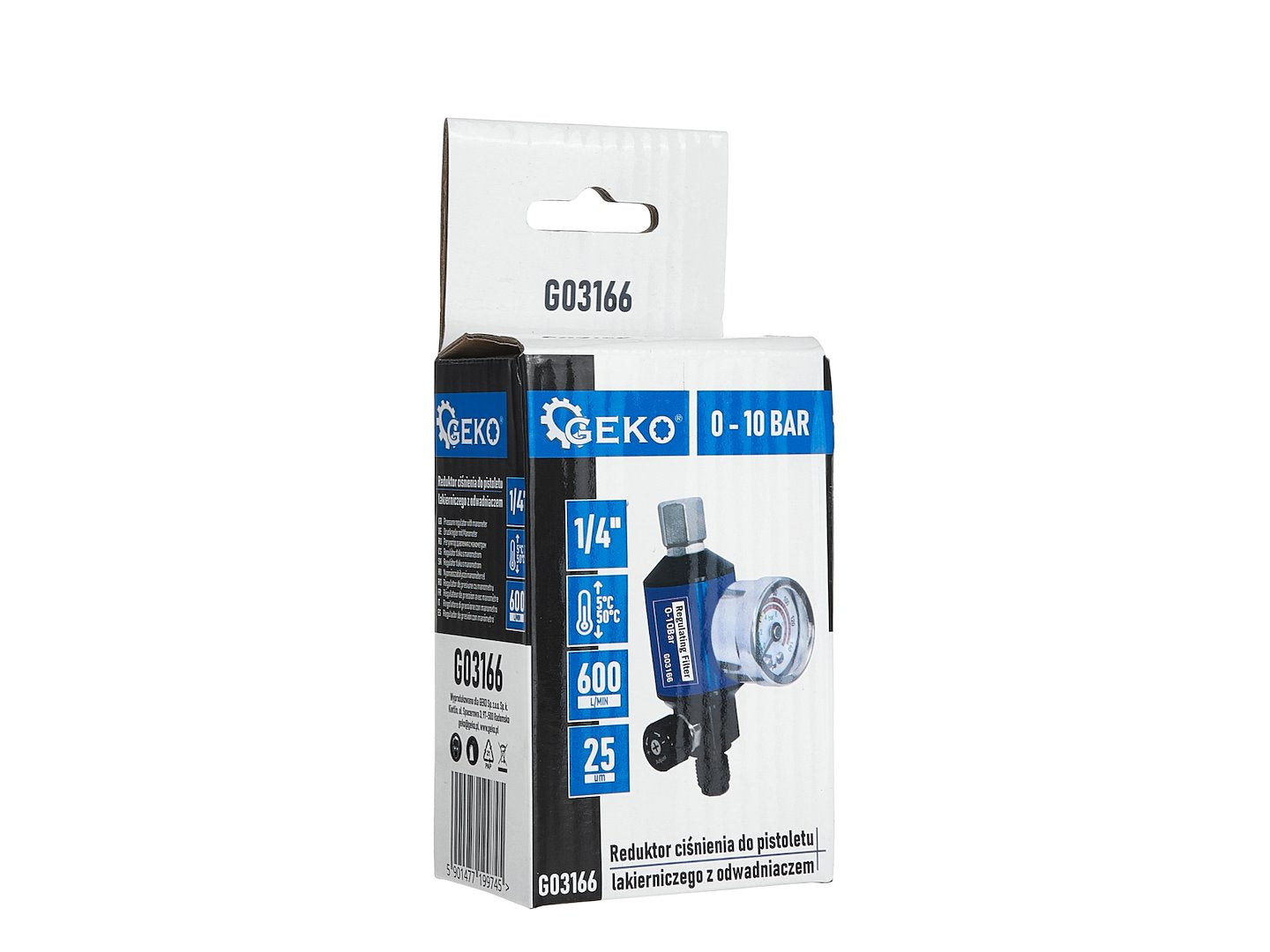 Regolatore di pressione per pistola di verniciatura a spruzzo con manometro e filtro separatore1/4 ''