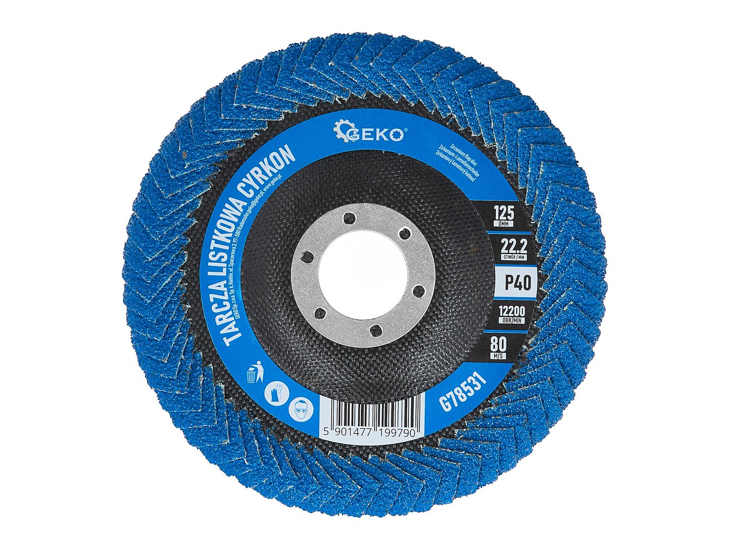 Disco lamellare in zirconio, per smerigliatrice angolare, disco a lamella al zirconio, 125 mm P40