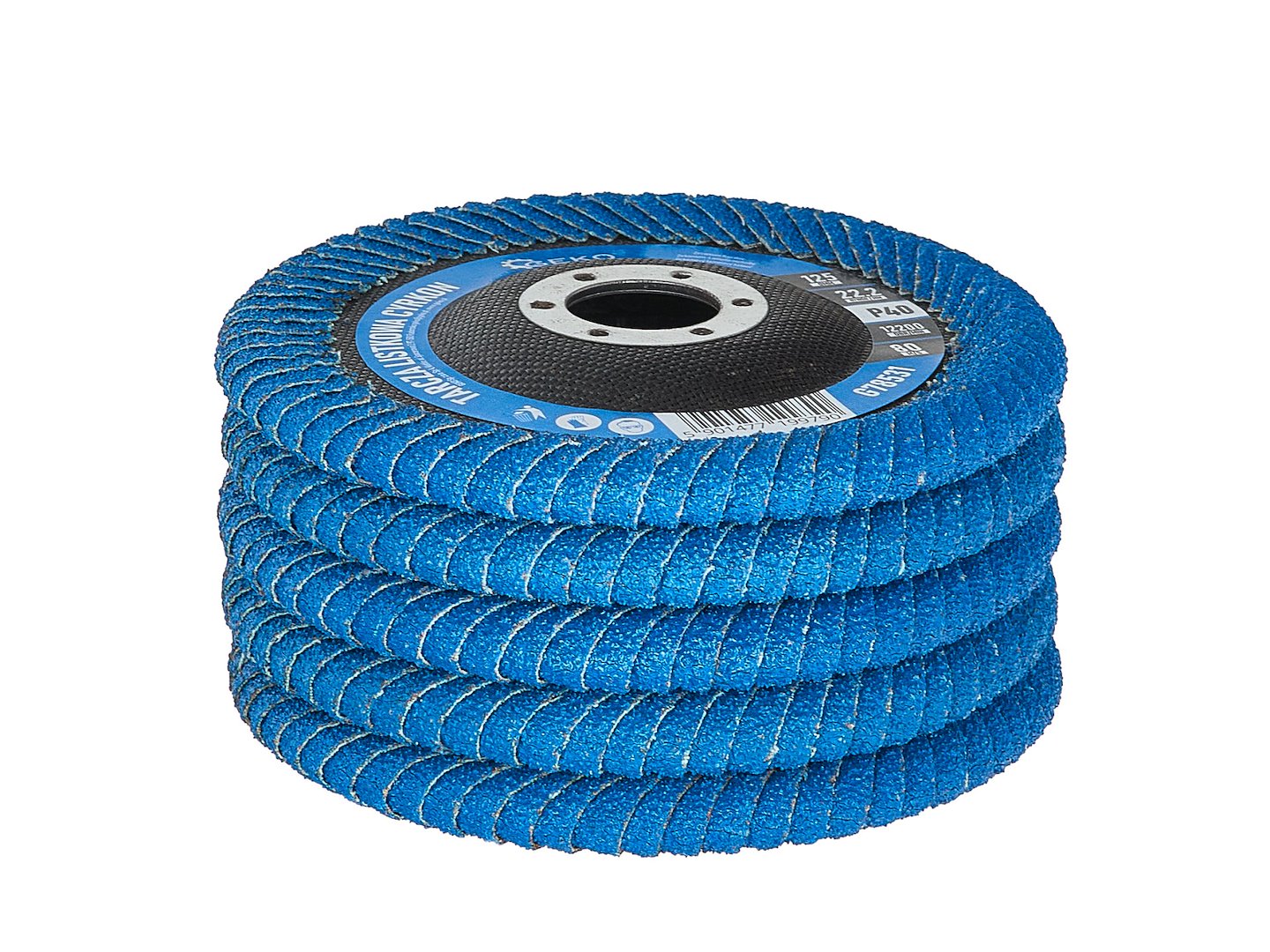 Disco lamellare in zirconio, per smerigliatrice angolare, disco a lamella al zirconio, 125 mm P40