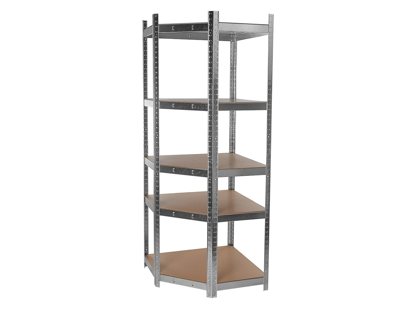 Scaffale angolare, scaffale di stoccaggio, per carichi pesanti, fino a 175 kg, 5 ripiani regolabili, MDF, 80 x 40 x 70 cm