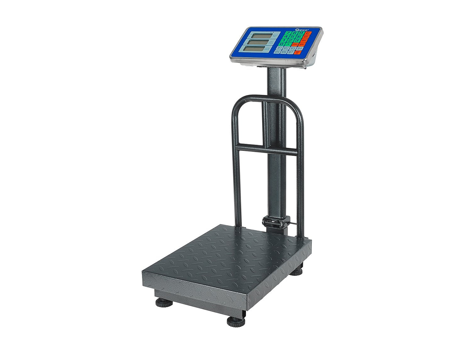Bilancia a piattaforma con display LCD, portata 150 kg Geko