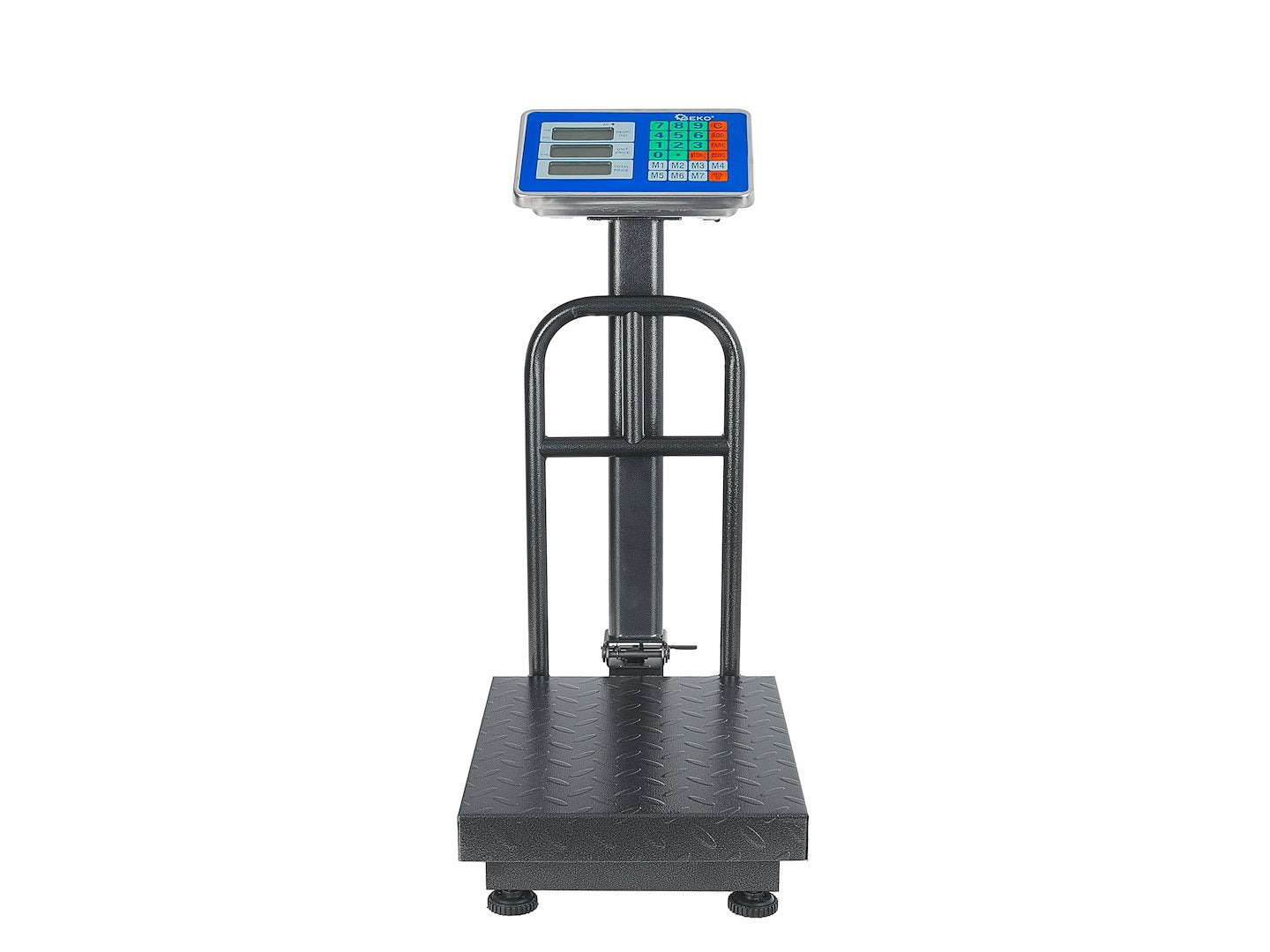 Bilancia a piattaforma con display LCD, portata 150 kg Geko