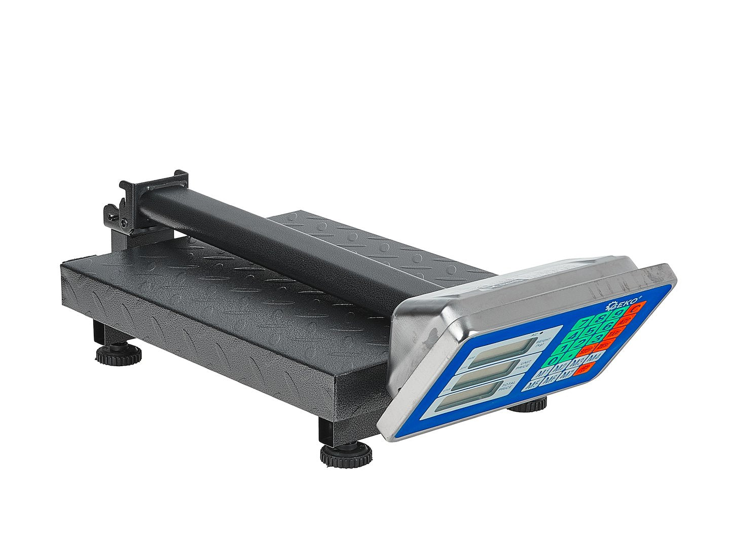 Bilancia a piattaforma con display LCD, portata 150 kg Geko