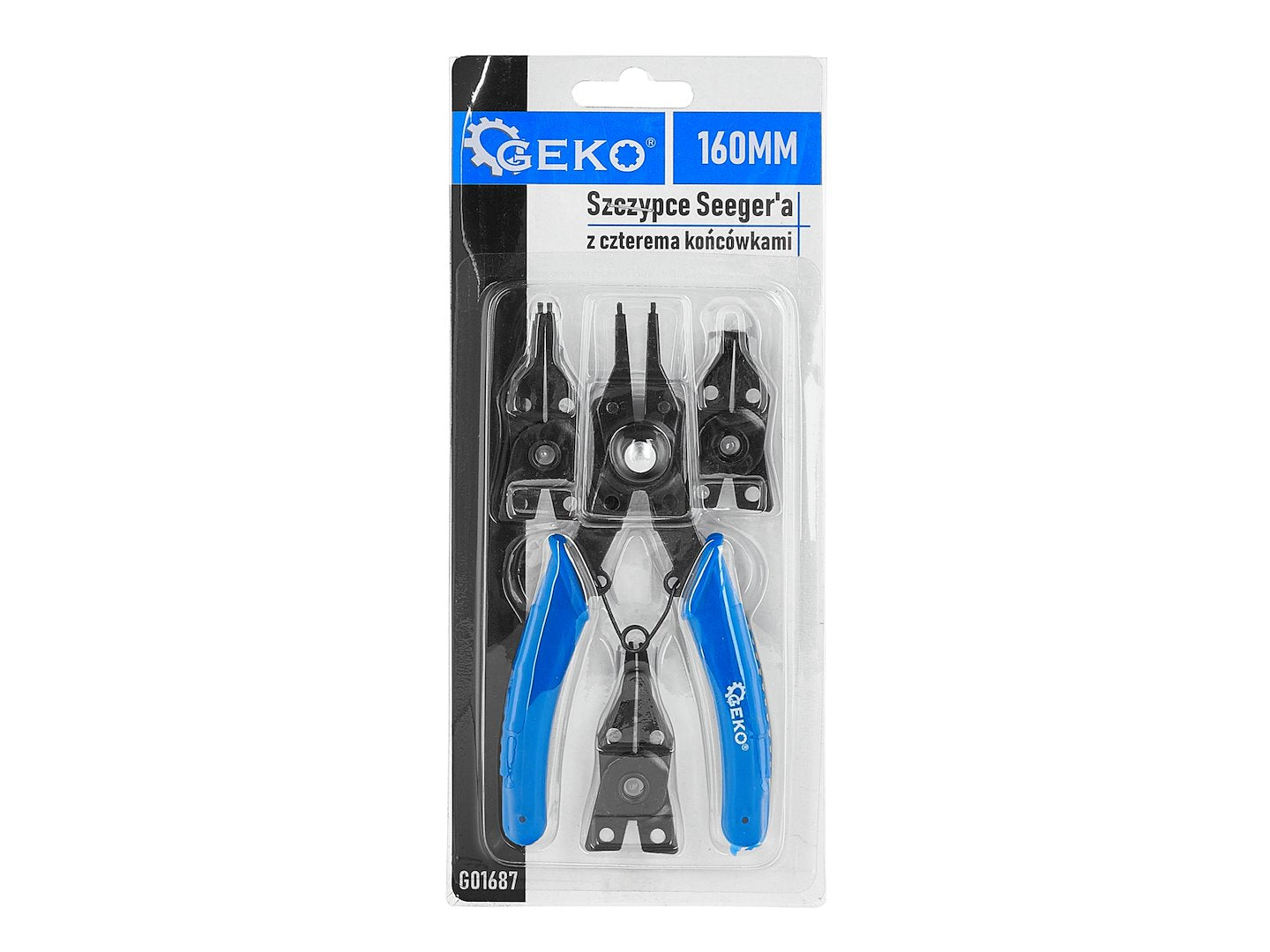 Pinza  per anelli elastici Seeger, con punte intercambiabili 160 mm, Geko