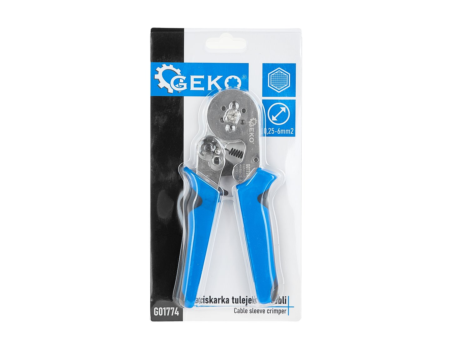 Pinza crimpatrice per connettori 0,25–6 mm² Geko