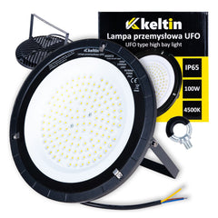 Lampada industriale a LED High Bay 100 w 12000LM  4500 K ,proiettore a LED, IP 65 Keltin
