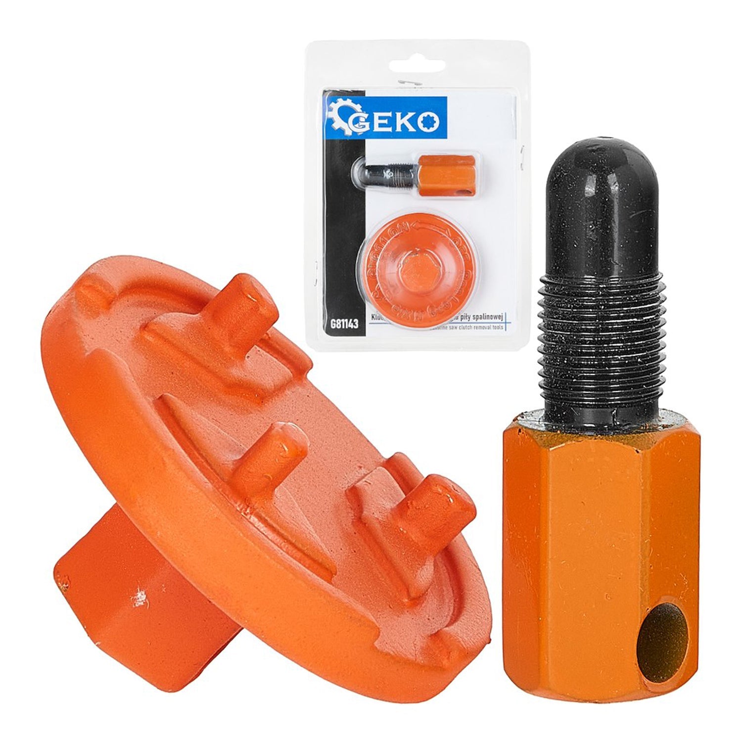 Kit universale per rimozione frizione motosega con arresto pistone, arancione e nero, utensile per smontaggio frizione, pistone arresto motosega