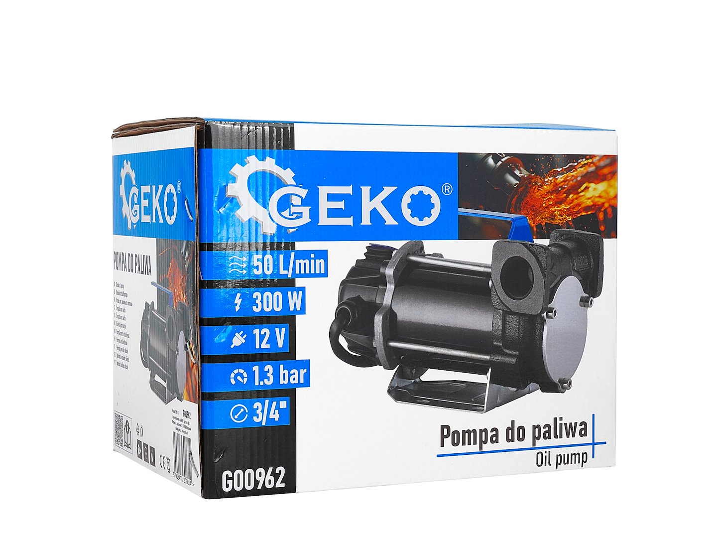 Pompa per trasferimento diesel,pompa travaso carburante diesel 12v 300w Geko