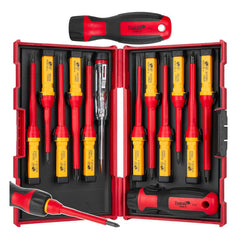 Set cacciaviti certificati VDE con voltmetro, punte a taglio e pH, 13 pezzi Tvardy