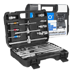 Set 25 accessori di attacco, adattatori, prolunghe, giunti e barre a impatto, in acciaio cr-v, set di adattatori per prese adattatore di prolunga, kit prolunghe prolunga di estensione + adattatori da 1/4