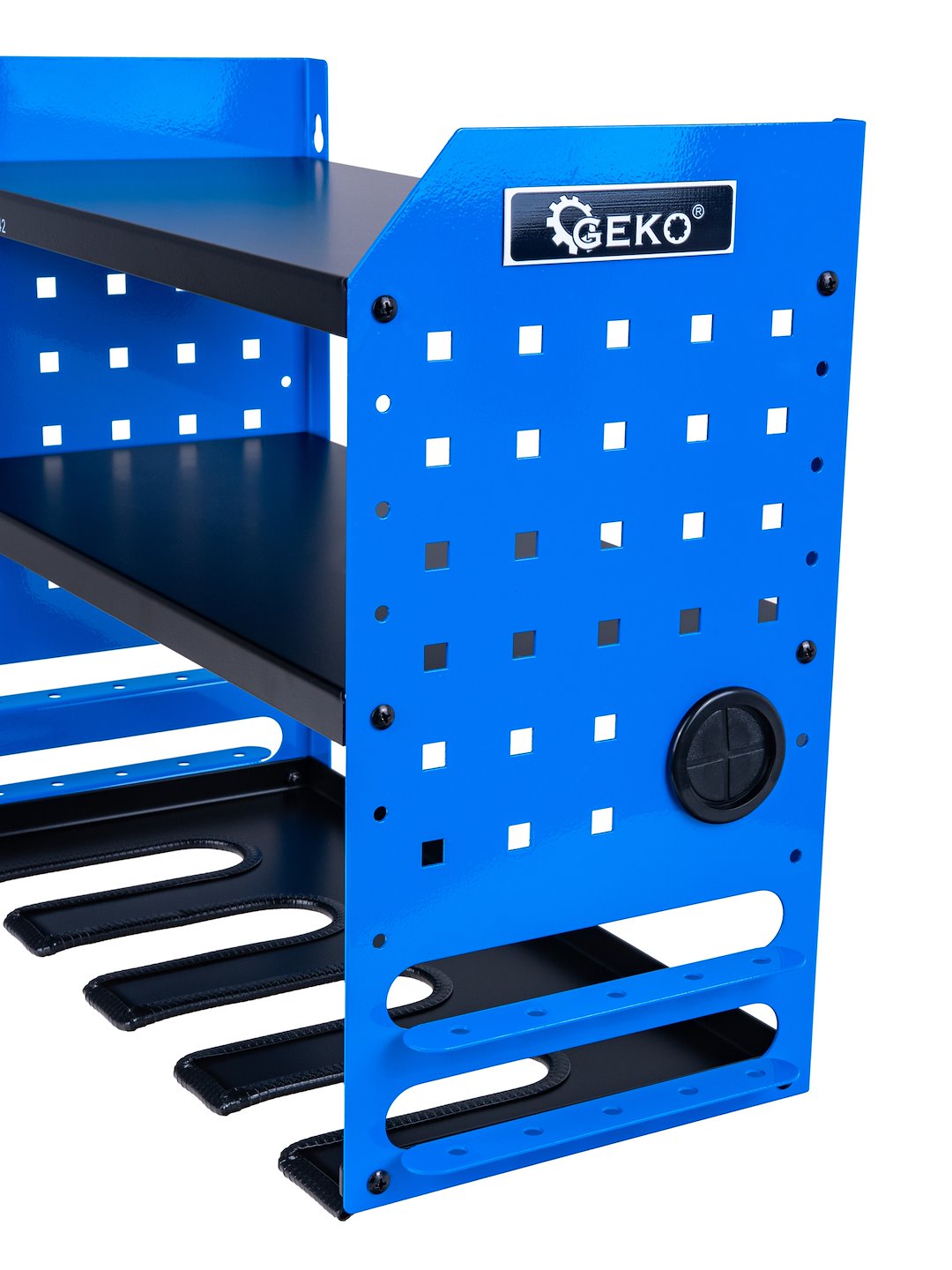 Organizzatore per attrezzi da parete, supporto per trapano a percussione, scaffale portautensili in metallo, organizer pesante per garage e officina con supporto laterale per cacciavite per garage, Geko