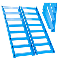 Set di 2 prolunghe per rampe auto, in acciaio low‑profile per auto, altezza 300 mm, ideali per cambio olio & officina