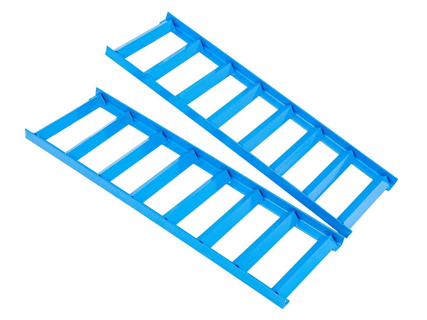 Set di 2 prolunghe per rampe auto, in acciaio low‑profile per auto, altezza 300 mm, ideali per cambio olio & officina