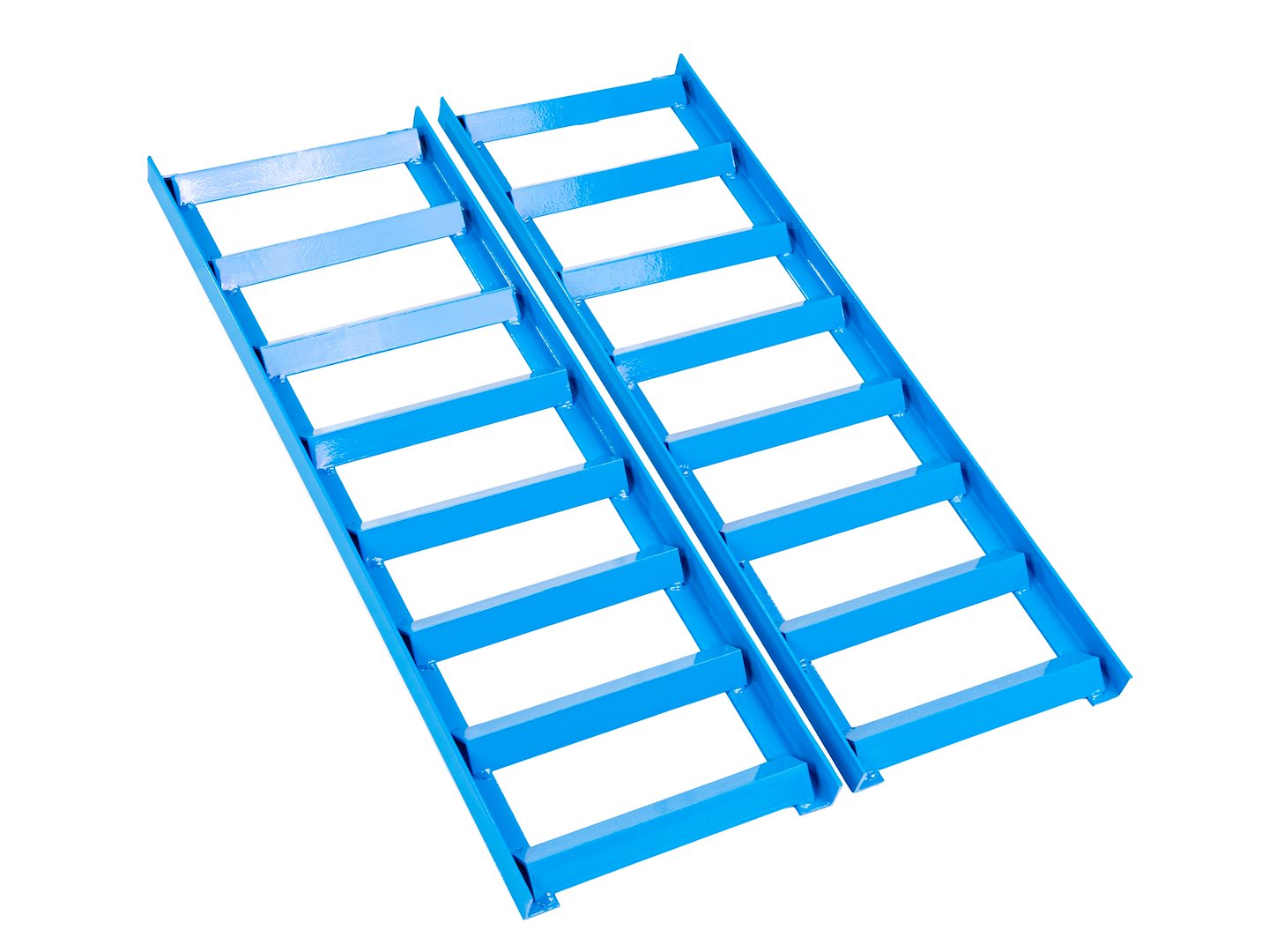 Set di 2 prolunghe per rampe auto, in acciaio low‑profile per auto, altezza 300 mm, ideali per cambio olio & officina