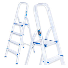 Scala pieghevole in alluminio 4 gradini, portata max 150 kg Geko