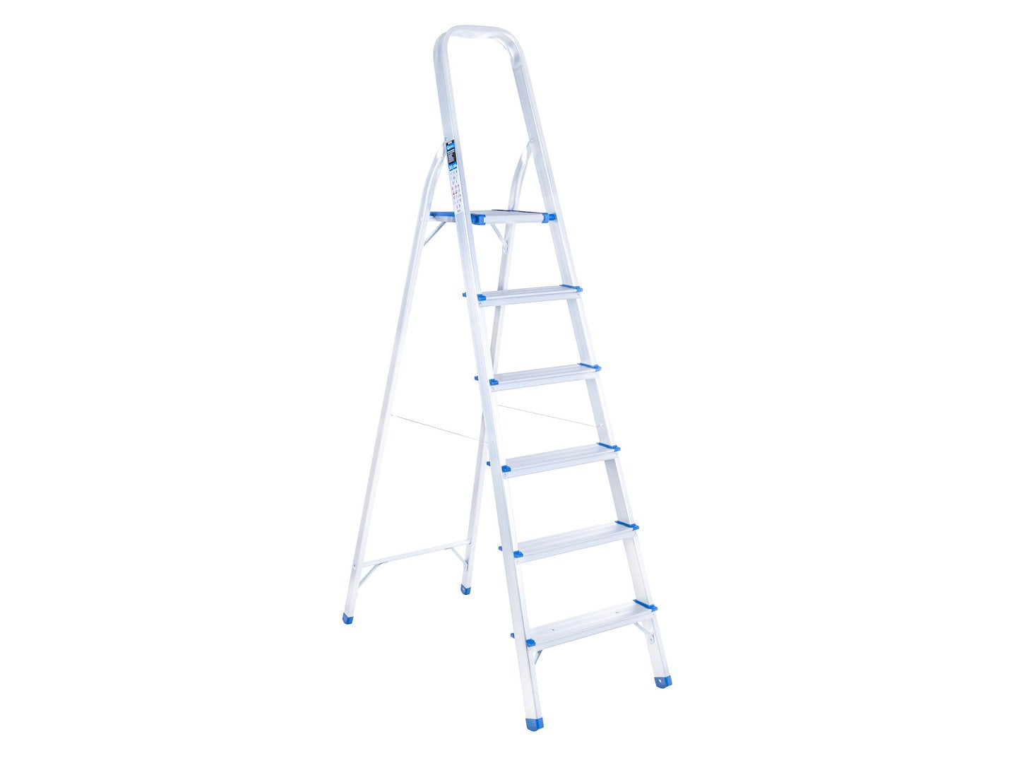 Scala pieghevole in alluminio 6 gradini, portata max 150 kg Geko
