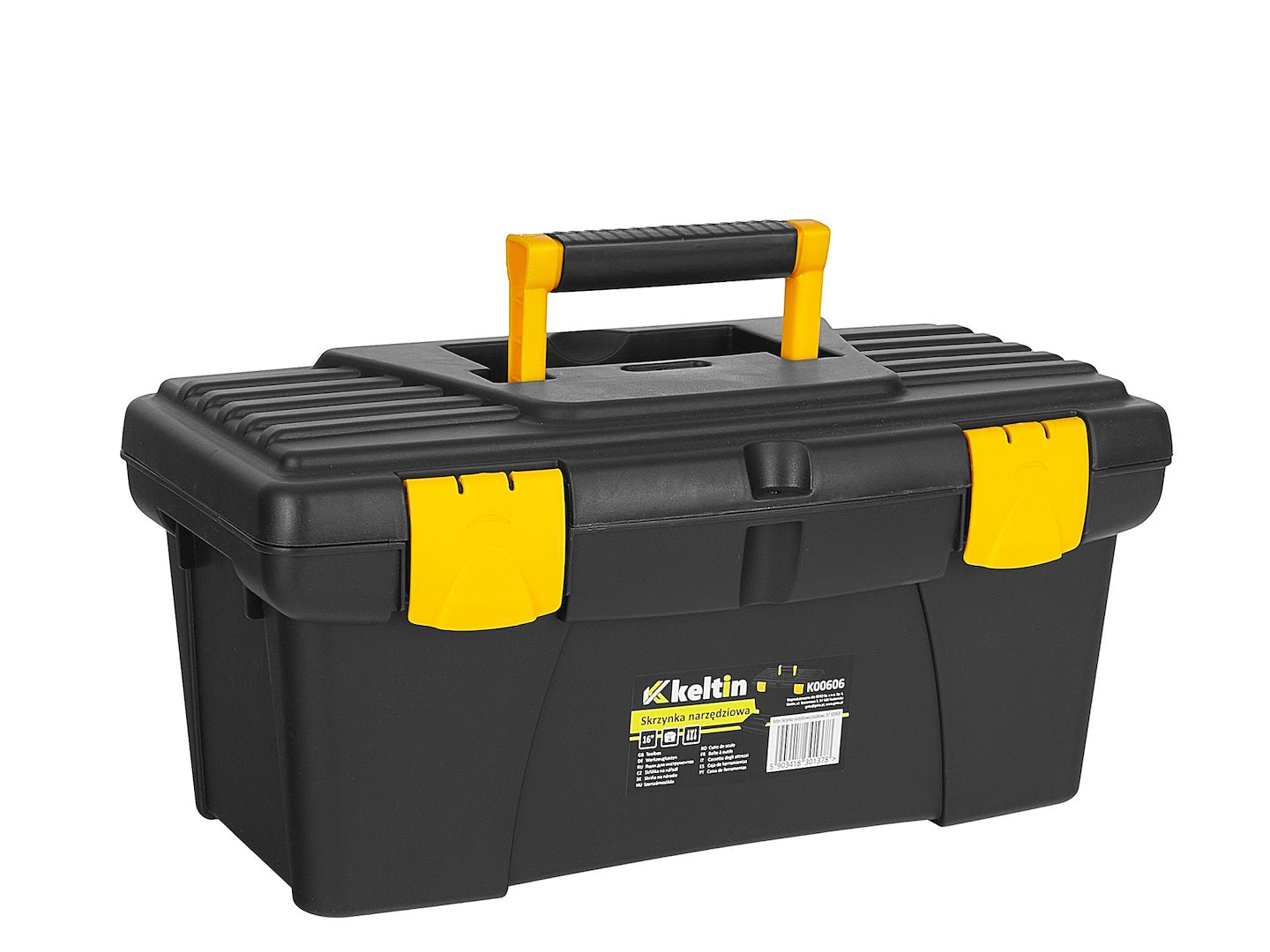 Cassetta porta utensili, nero/giallo, 16", 41 x 21 x 20 cm Keltin