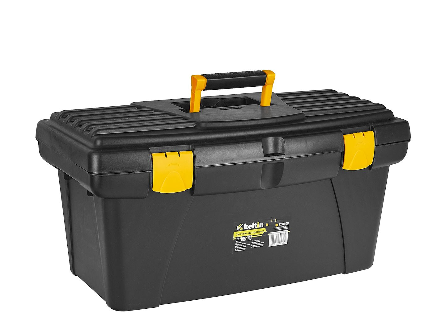 Cassetta porta utensili, nero/giallo, 22", 56 x 29 x 27.5 cm Keltin