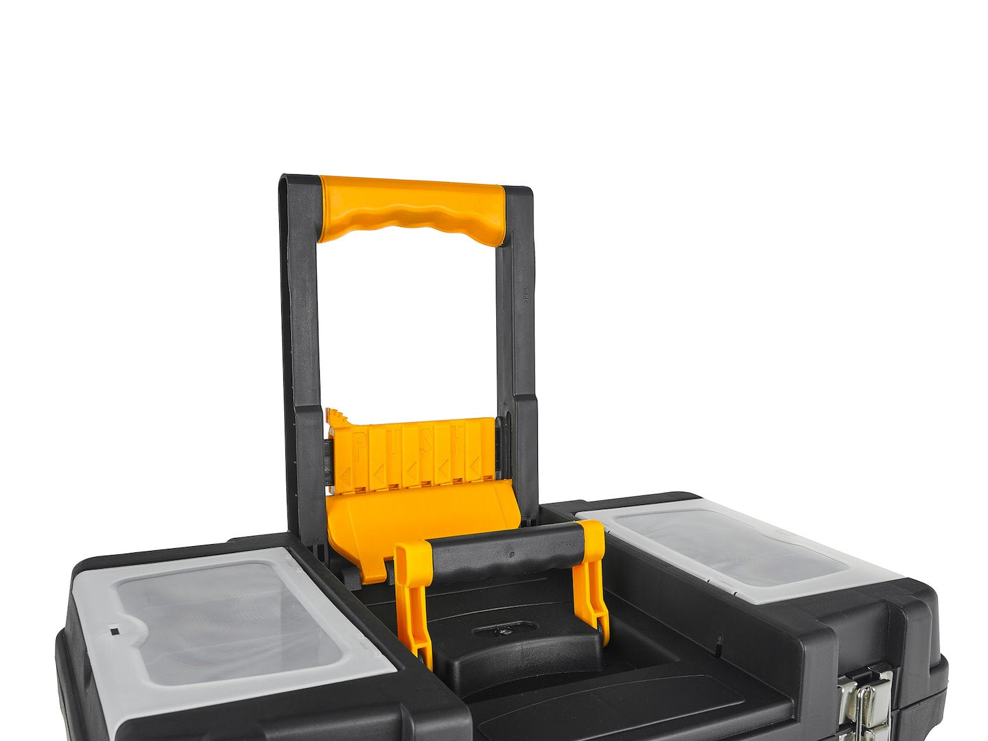 Set di scatole 4 in 1, set di cassette degli attrezzi su ruote, pratico e spazioso, resistente ai danni, materiale robusto, struttura modulare, set 4 cassettiere portautensili modulari in acciaio con ruote e maniglia telescopica, Keltin