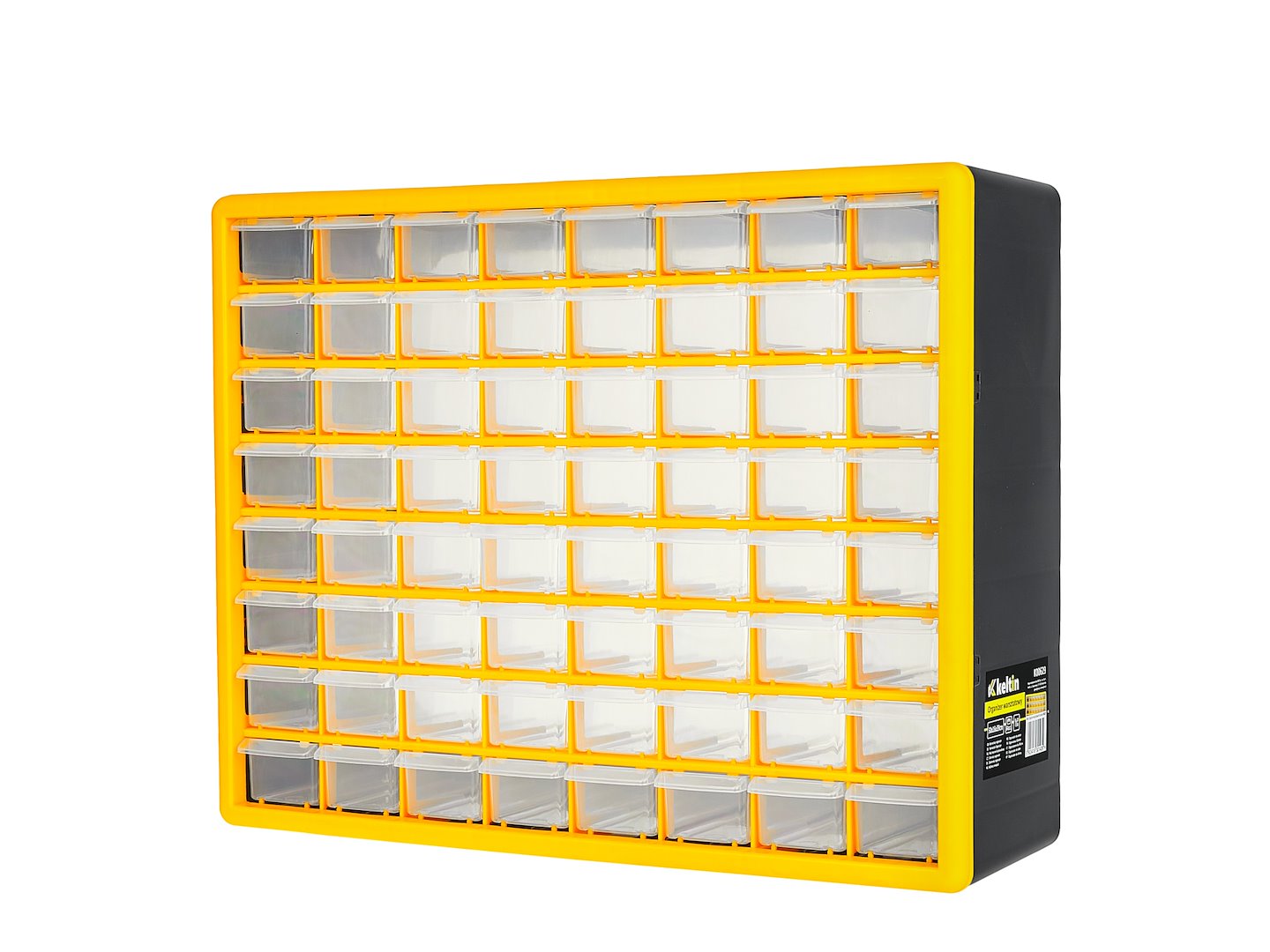 Cassettiera modulare, 64 cassetti, plastica 50X16X39 cm, Keltin