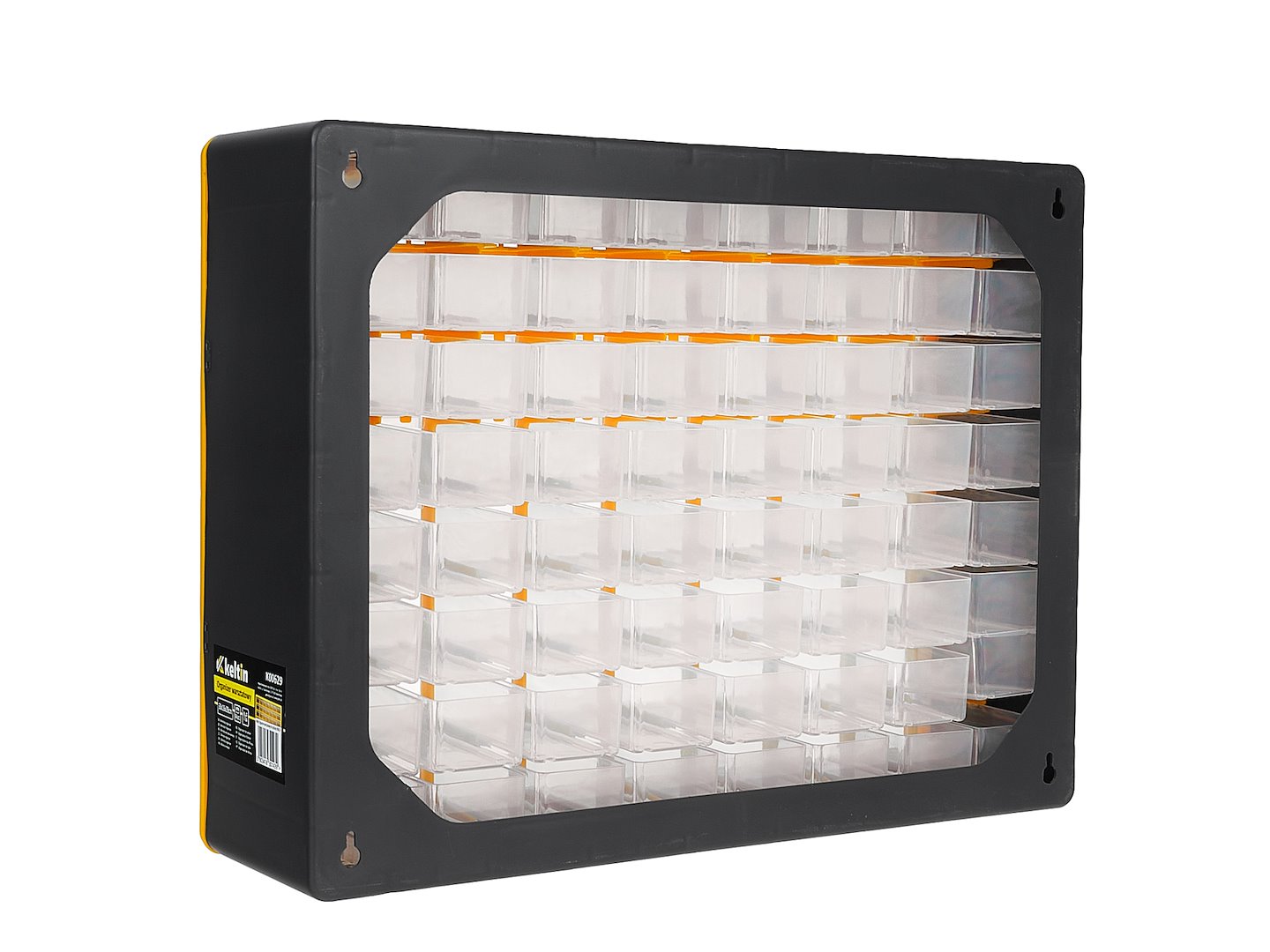 Cassettiera modulare, 64 cassetti, plastica 50X16X39 cm, Keltin