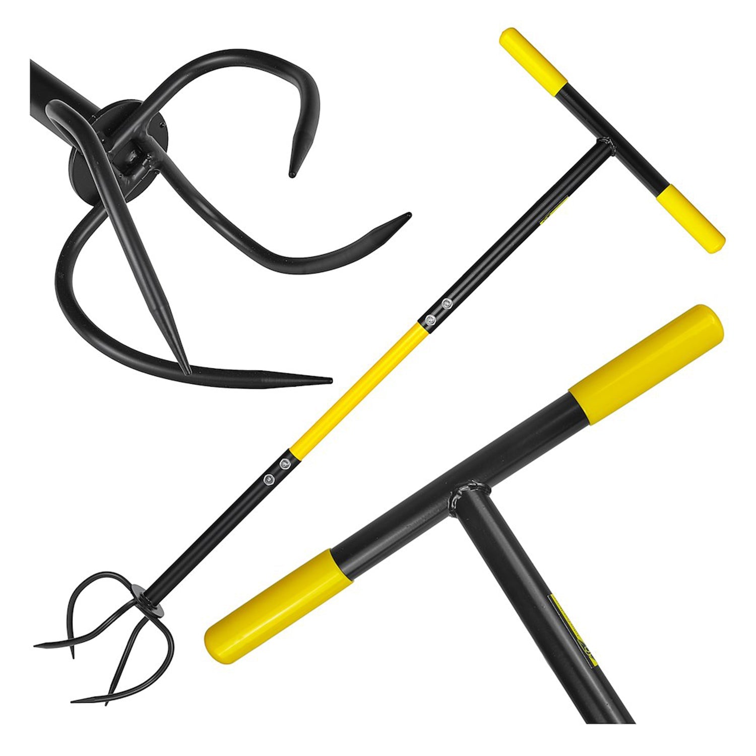Coltivatore manuale a torsione ,zappetta a 4 artigli 102 cm, per giardino e terreno, Geko