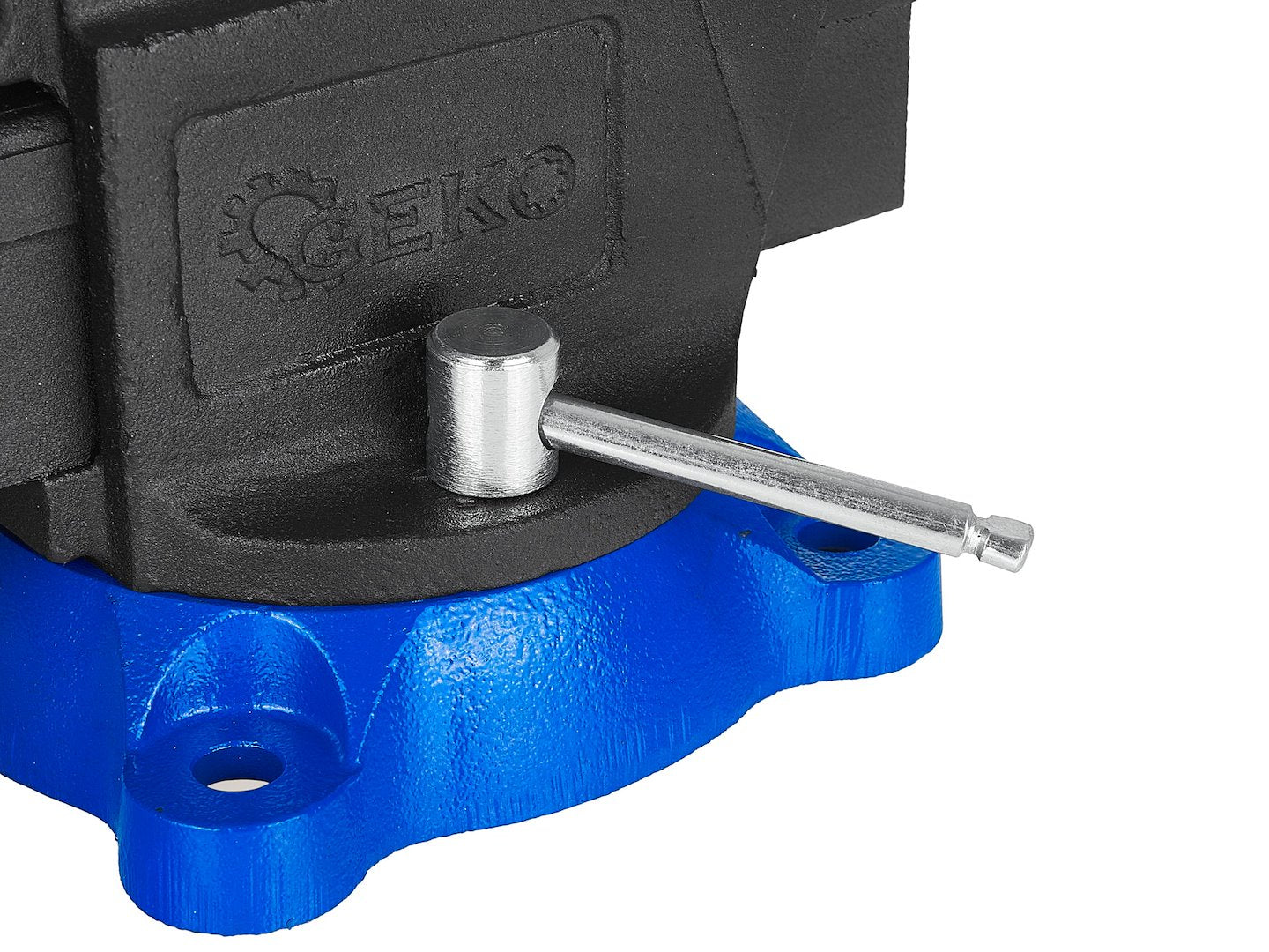 Morsa di precisione da banco con base girevole, morsa da banco rotante-girevole, per impieghi gravosi Heavy Duty, uso domestico commerciale da garage officina, morsa da banco apertura 125 mm Geko