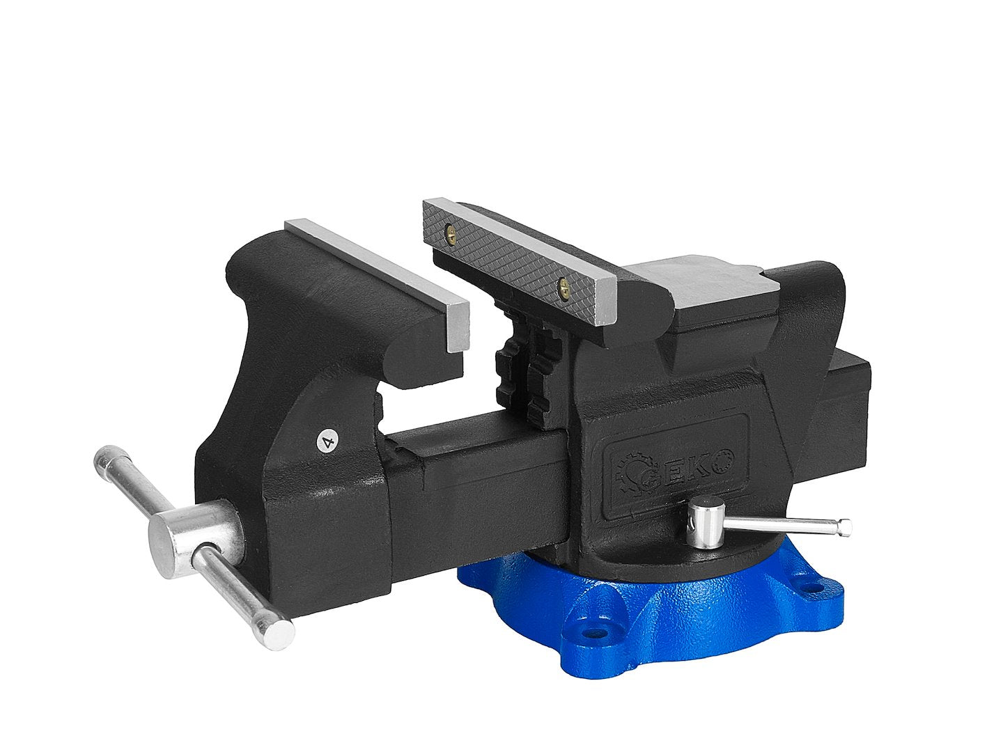 Morsa di precisione da banco con base girevole, morsa da banco rotante-girevole, per impieghi gravosi Heavy Duty, uso domestico commerciale da garage officina, morsa da banco apertura 150 mm Geko
