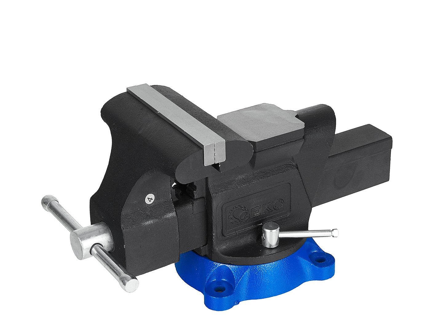 Morsa di precisione da banco con base girevole, morsa da banco rotante-girevole, per impieghi gravosi Heavy Duty, uso domestico commerciale da garage officina, morsa da banco apertura 150 mm Geko